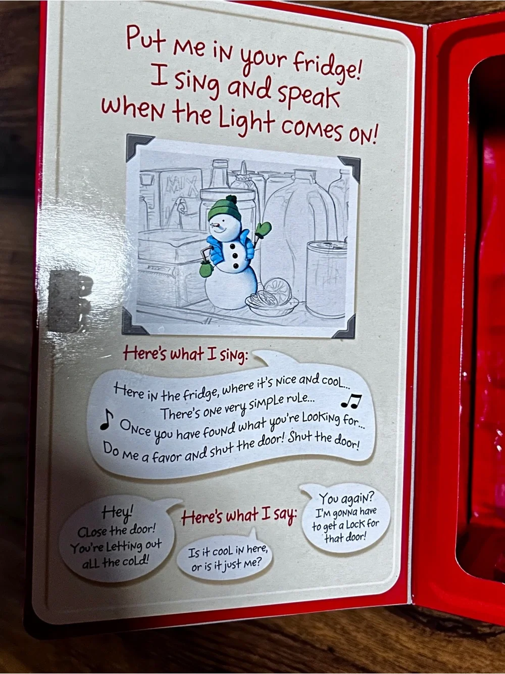 Hallmark ~ Fun In The Fridge ~ White ~ Snowman ~ Singing/ Talking ~ New/ Video